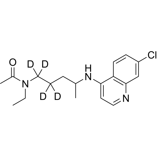N-Acetyl(mono)desethylchloroquine-d4 1216619-20-3